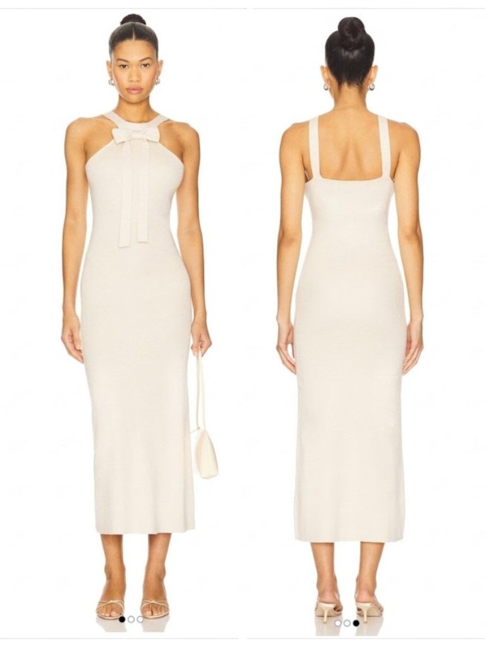 NWT Maude Club Clementine Knit Dress In Cream Size S